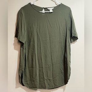 H&M army Green top sz 12